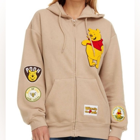 Disney Tops - Disney Winnie the Pooh Zip Up Hoodie Women's Size XL NWT